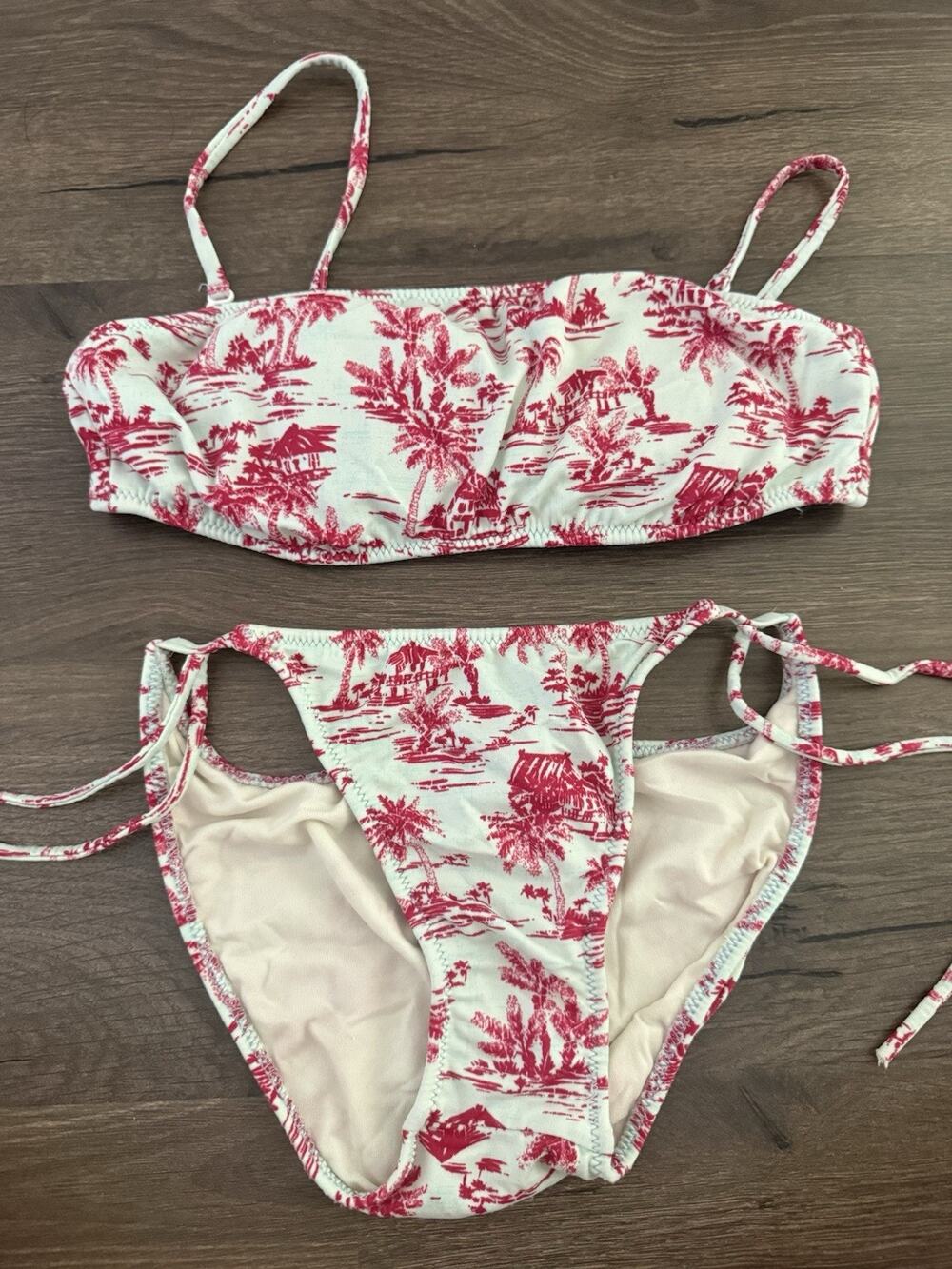 Vintage Paul Frank Womens Bikini Light Blue Bathing Suit, Small